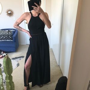 Black halter jumpsuit